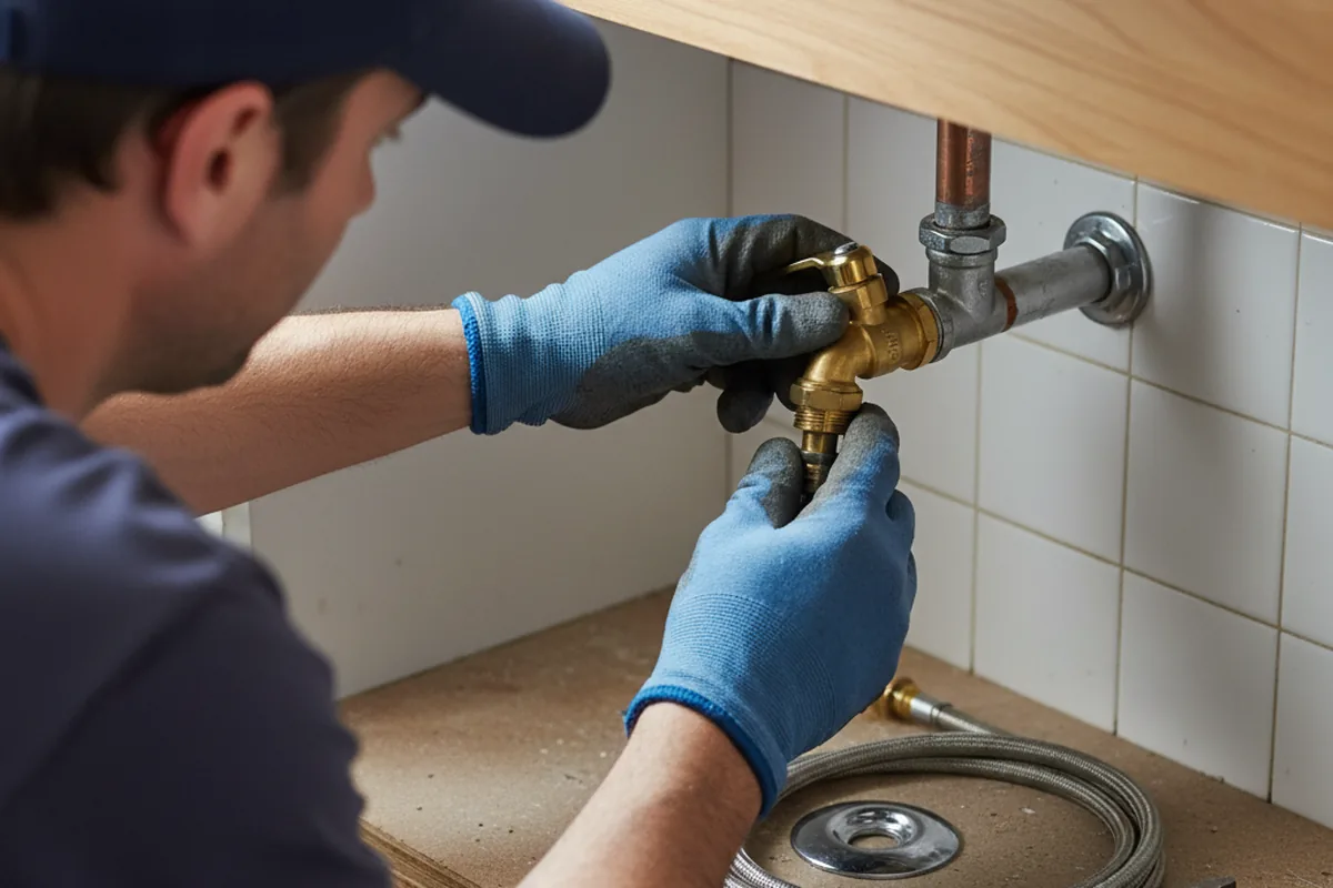 Shutoff valve and fitting work during Well Pump Repair in Morris